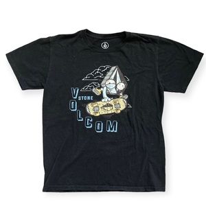 Volcom Stone Skateboarding Graphic T-Shirt Youth XL Black